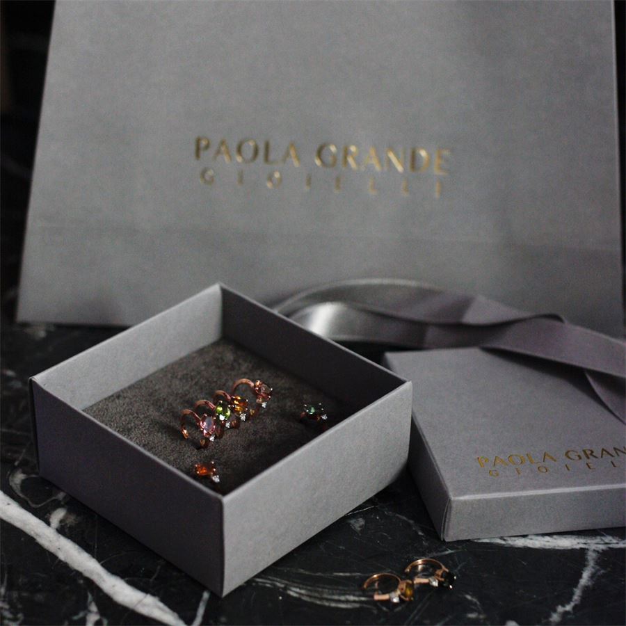 'Balance' hoop earrings set with tourmalines BALANCE | SET 4 OR CERC TORMAU9R CT 0,08